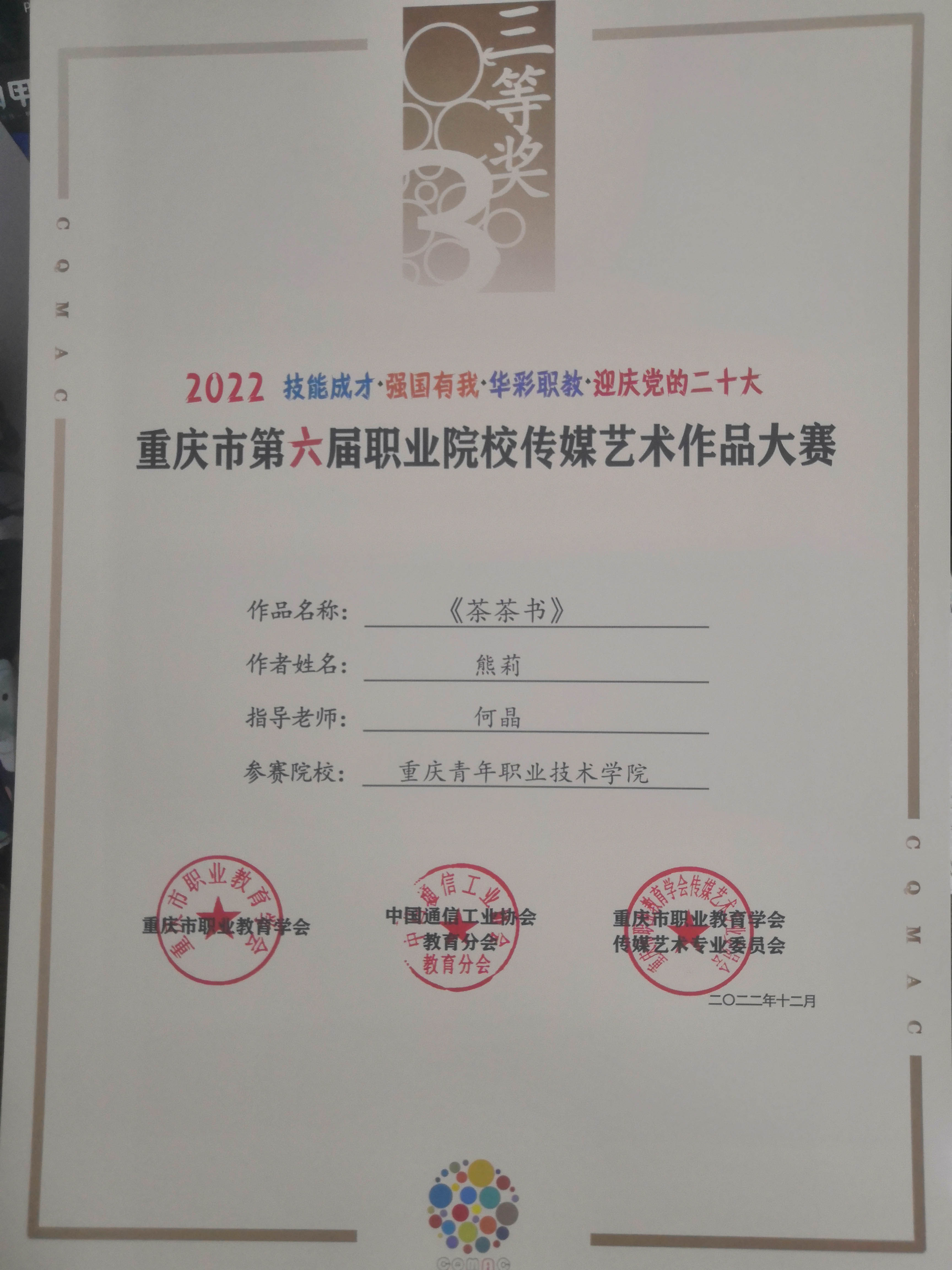 传媒艺术作品大赛三等奖1